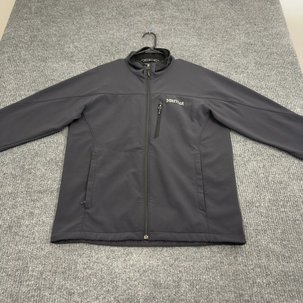 Marmot Jacket Mens Large Black Nylon Softshell Full Zip Gorpcore Outdoors